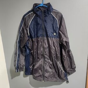Wilson Navy and Gray Mens Windbreaker Size Medium